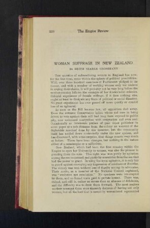 Woman Suffrage in New Zealand.