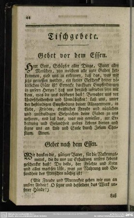 Tischgebete