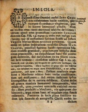 Immanvelem non geminvm, sed vnicvm Iesvm Christvm ex Ies. VII. 14. et Matth. I. 22. 23. : ad natales sospitatoris nostri religiose celebrandos in alma Fridericiana ...