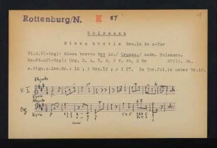 Missa brevis : Nro. 10
