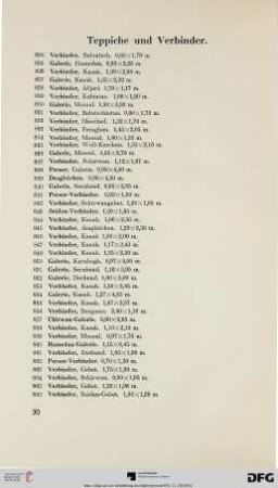 Teppiche und Verbinder (Nr. 824-890)