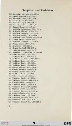 Teppiche und Verbinder (Nr. 824-890)