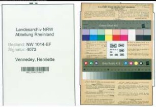 Entnazifizierung Henriette Vennedey , geb. 13.01.1890 ()