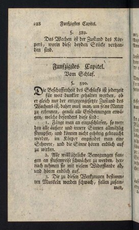 288-320, Funfzigstes Capitel. Vom Schlaf (§590-§600).