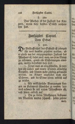 288-320, Funfzigstes Capitel. Vom Schlaf (§590-§600).