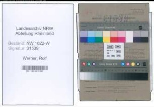 Entnazifizierung Rolf Werner , geb. 16.07.1912 (Kaufmann)