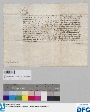 Markgraf Johann von Brandenburg befiehlt seinen Amtleuten der Nürnberger Kaufmannschaft zur Frankfurter Fastenmesse Geleit zu geben.