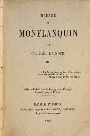 Madame de Monflanquin. 3