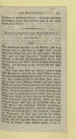 Arbeitsamkeit und Berufstreue