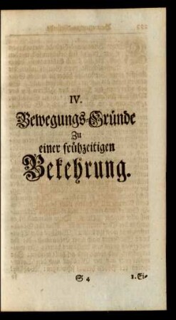 IV. Bewegungs-Gründe Zu einer frühzeitigen Bekehrung