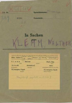 Klemm, Walther