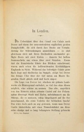 Aus England : Aphoristische Skizzen über Land und Leute