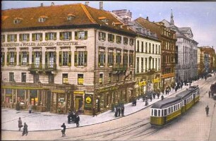 Postkartenalbum. Kaiserstraße beim Marktplatz