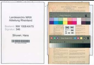 Entnazifizierung Hans Struven , geb. 26.03.1905 (Baecker)