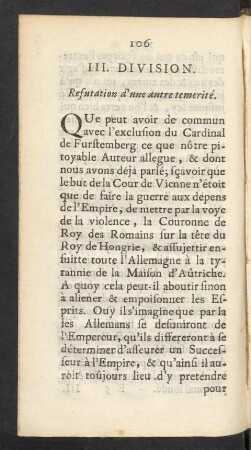 III. Division. Refutation d'une autre temerité.