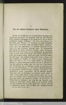 I. Von den früheren Bewohnern unsres Vaterlandes.