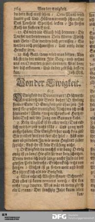 Von der Ewigkeit.