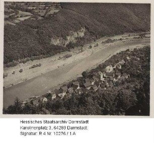 Rockenau am Neckar, Gesamtansicht / Luftaufnahme