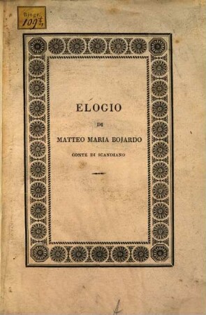 Elogio de Matteo Maria Bojardo
