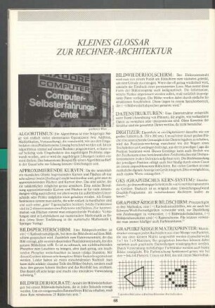 Kleines Glossar zur Rechner-Architektur