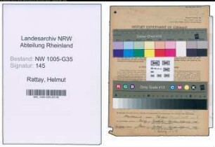 Entnazifizierung Helmut Rattay , geb. 12.05.1920 (Bibliothekar)