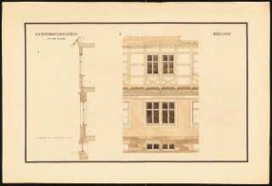 Jugenderholungsheim an der Weser Schinkelwettbewerb 1943: Fassade. Teil-Ansicht und Schnitt 1:20
