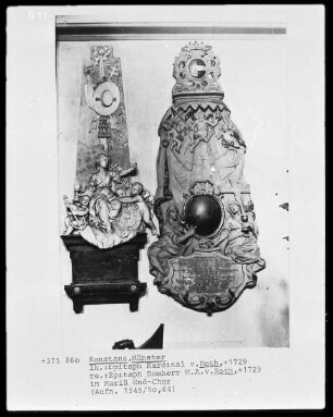 Epitaph Kardinal von Roth und Domherr M. A. von Roth