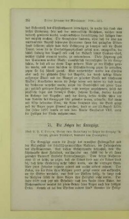 Die Folgen der Kreuzzüge