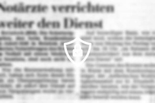 Notärzte verrichten weiter [Name maskiert]