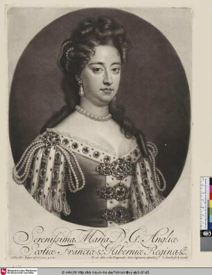 Serenissima Maria D.G. Angliae Scotiae Franciae & Hiberniae Regina &ct.