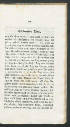 Siebenter Tag.