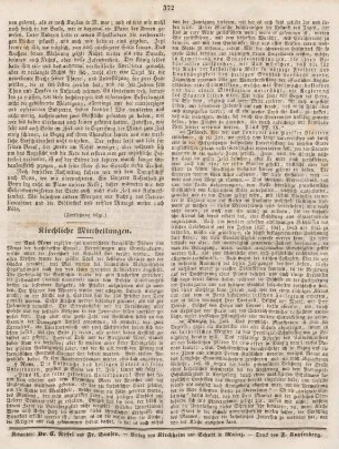 372 Kirchliche Mittheilungen