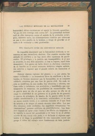 III) Conflicto entre dos conciencias morales