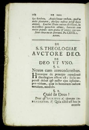 De S.S. Theologiae Auctore Deo.