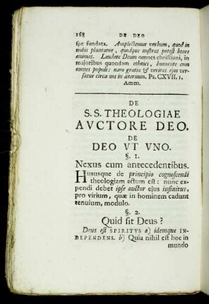 De S.S. Theologiae Auctore Deo.