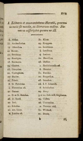 I. Editores et commentatores Horatii, ...