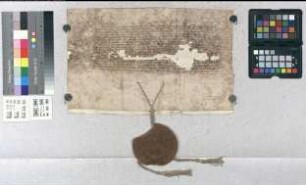 Kaiser Ruprecht verleiht Bischof Wilhelm von Paderborn die Regalien.