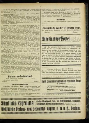 "Pädagogische Woche" (Jahrgang 1912)
