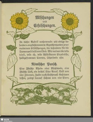 Mischungen und Erfrischungen