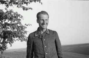 Zweiter Weltkrieg. Zur Einquartierung. Sowjetunion. Angehöriger der deutschen Wehrmacht