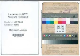 Entnazifizierung Justus Hortmann , geb. 18.12.1908 ()