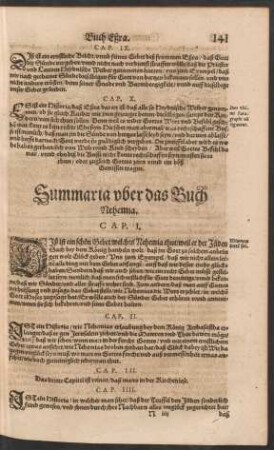 Summaria uber das Buch Nehemia.