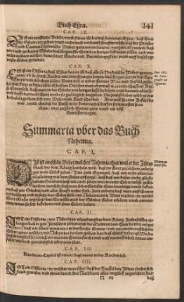 Summaria uber das Buch Nehemia.