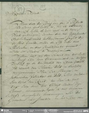 Eigenh. Brief von Hendrik Muilman an August Wilhelm von Schlegel, Amsterdam, 05.07.1796