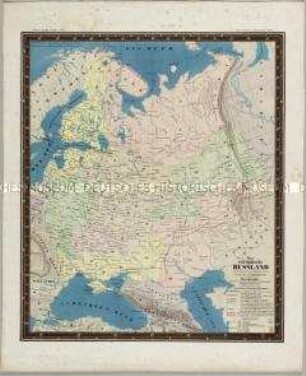 Bauerkeller's Handatlas der allgemeinen Erdkunde, der Länder- und Staatenkunde: Das europäische Russland