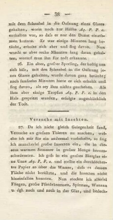 Versuche mit Insekten