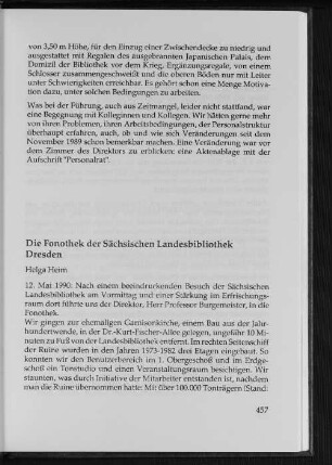 Die Fonothek der Sächsischen Landesbibliothek Dresden