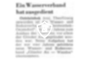 Ein Wasserverband hat ausgedient