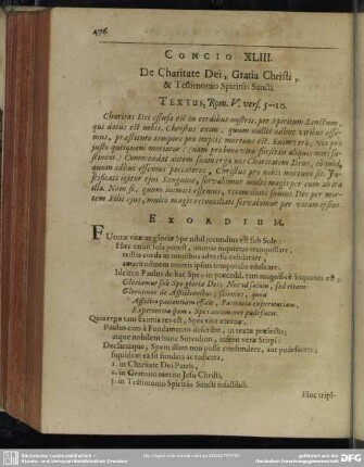 Concio XLIII. De Charitate Dei, Gratia Christi & Testimonio Spiritus Sancti