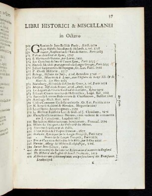 37-47 Libri Historici & Miscellanei in Octavo